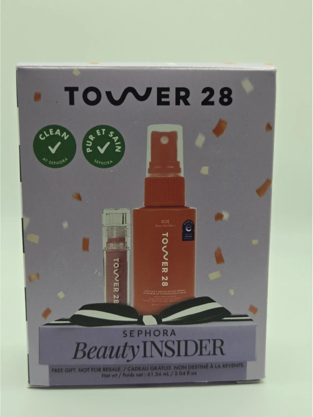 Sephora Beauty Insider TOWER 28 ShineOn Lip Jelly & SOS Daily Rescue Spray NIB